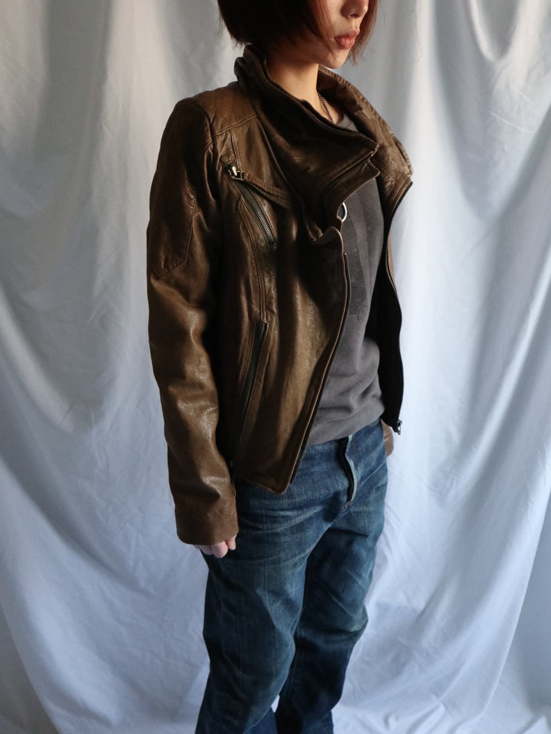 italian lambs skin leather jacket 상품이미지5