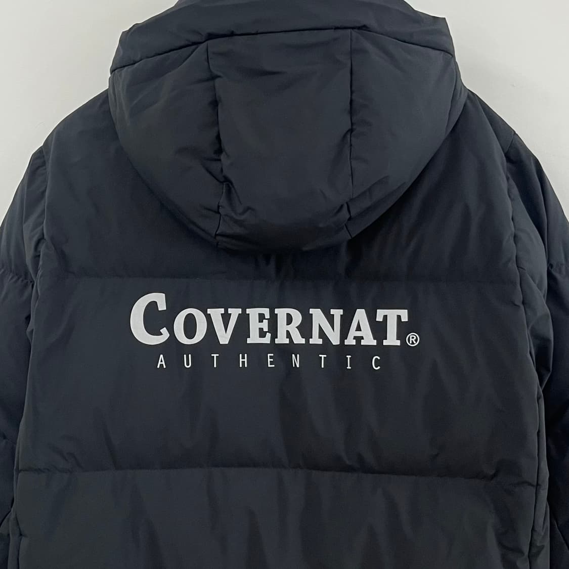 커버낫 빅로고 덕다운 블랙 롱패딩 상품이미지5