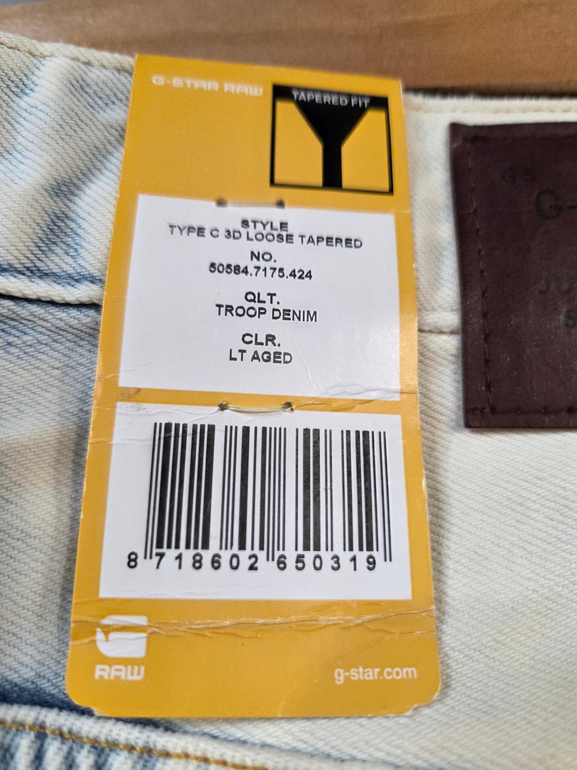 (할인가)G-STAR데미지 워싱 데님 청바지(W31/L34) 상품이미지7