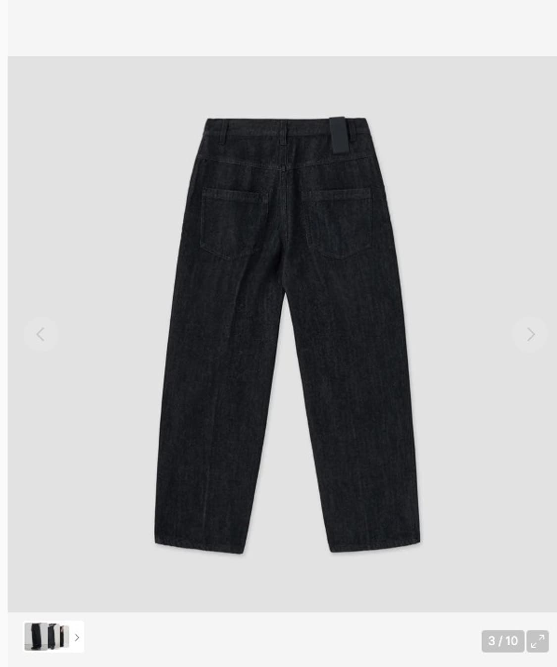 [노이어] 와이드 데님 팬츠 (블랙) 상품이미지2