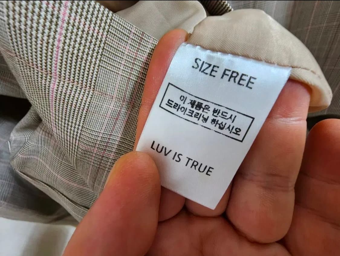 (F)여성 러브이즈트루 리본 포인트 체크 코트 봄가을 상품이미지4