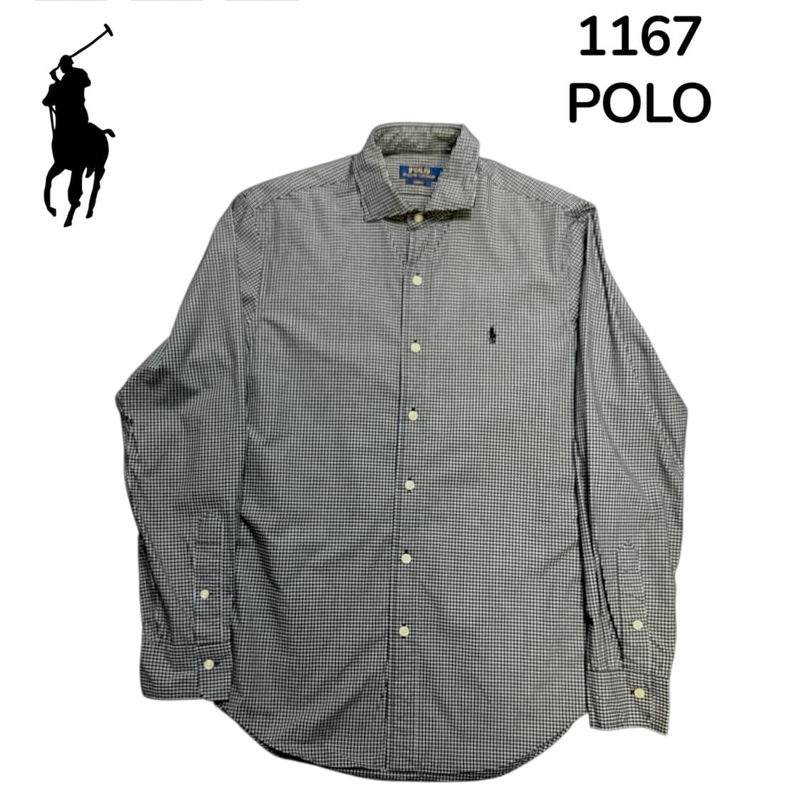 폴로 슬림핏 체크 셔츠 M 상품이미지2