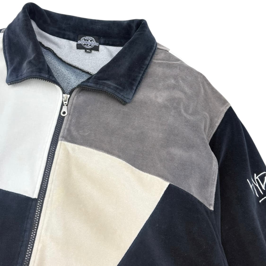 JPN hydraulics 오버사이즈 벨벳 패치워크 트랙자켓 집업 상품이미지3