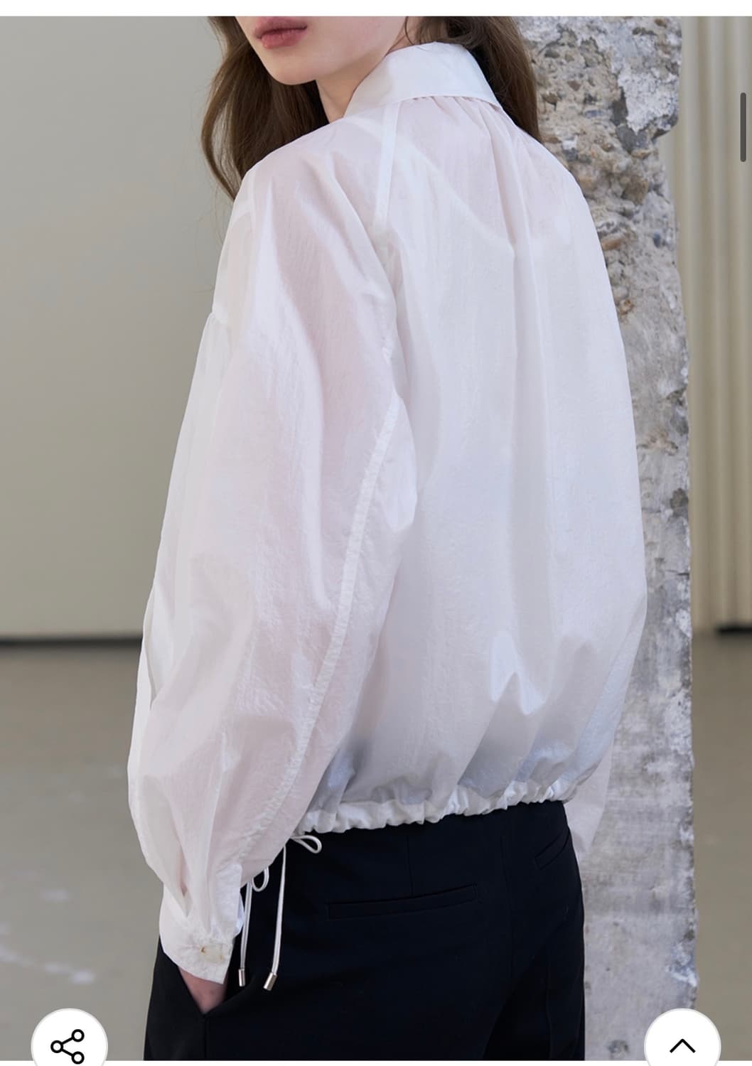 (S) 드로우핏 셔링 집업 윈드브레이커 [WHITE] 바람막이 판매 상품이미지4