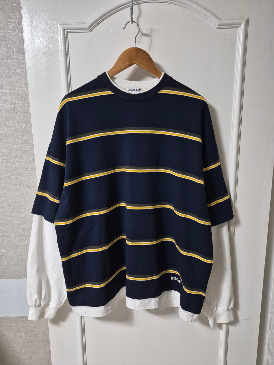 (F) 앵글런 라운드 레이어링 스트라이프 롱슬리브 상품이미지1