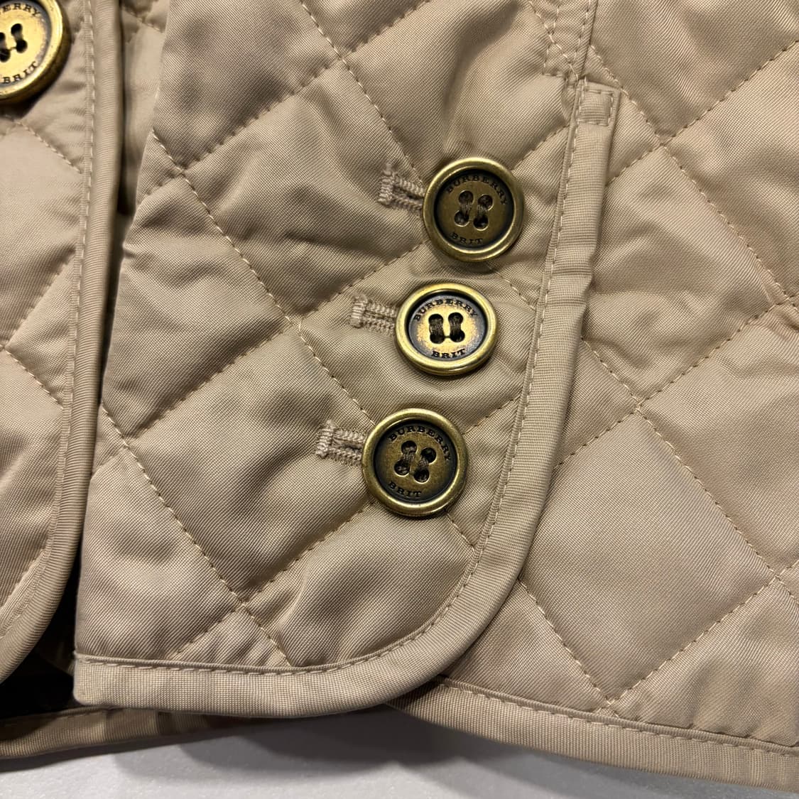 [M] 버버리 퀼팅 버튼 자켓 베이지 D498 상품이미지7