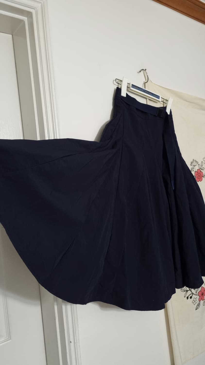 미샤 바스락 광폭 벨티드 스커트 상품이미지5