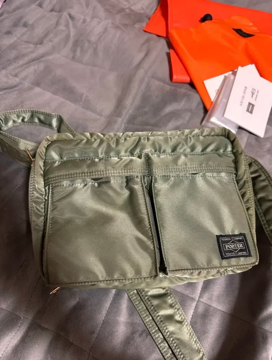 풀구성) 포터 탱커 숄더백 스몰 세이지 그린 상품이미지5