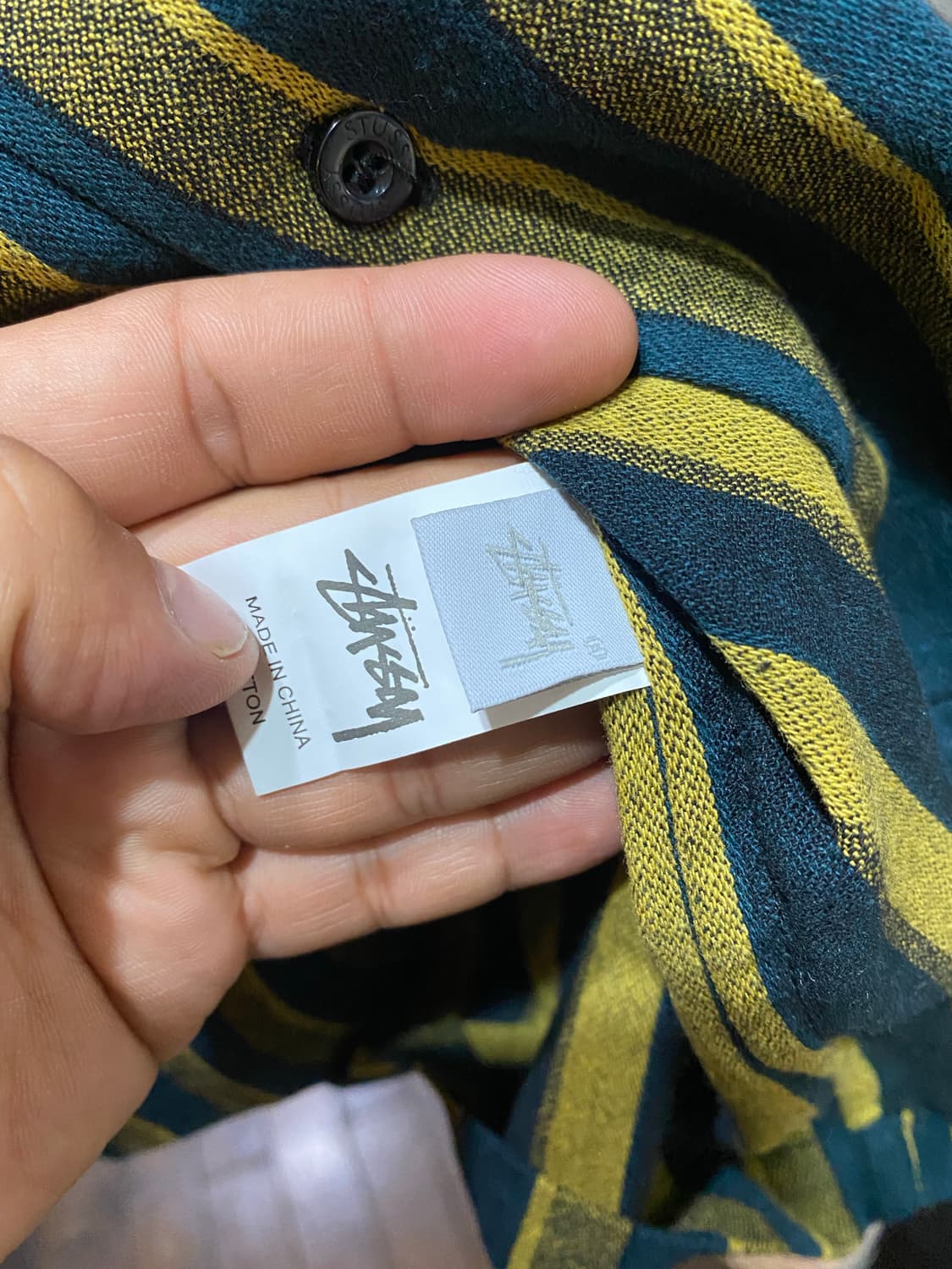 stussy 스투시 스트라이프 패턴 셔츠 L 상품이미지5