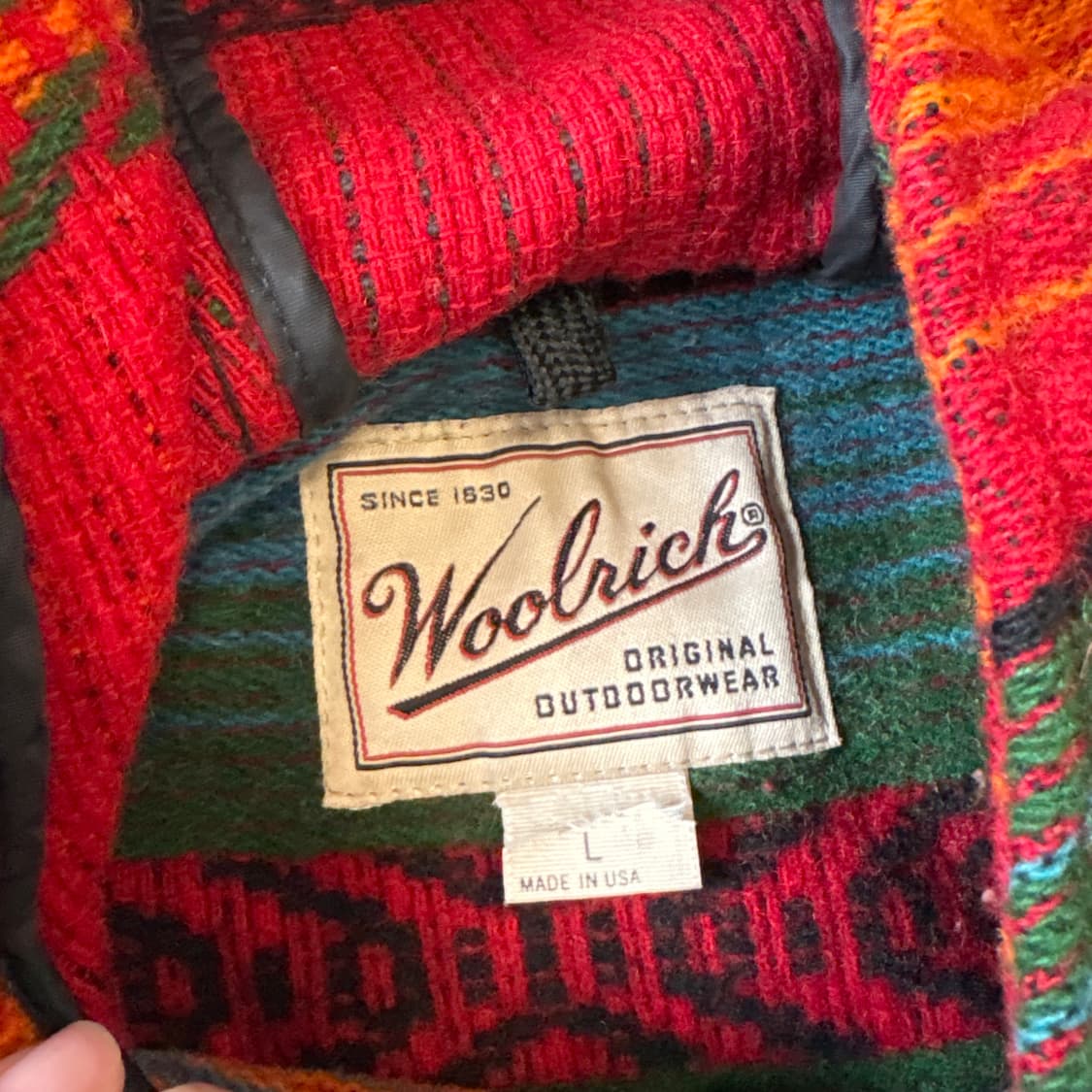 90s Woolrich 90년대 미국 생산 울리치 네티이브 후디 자켓 상품이미지5