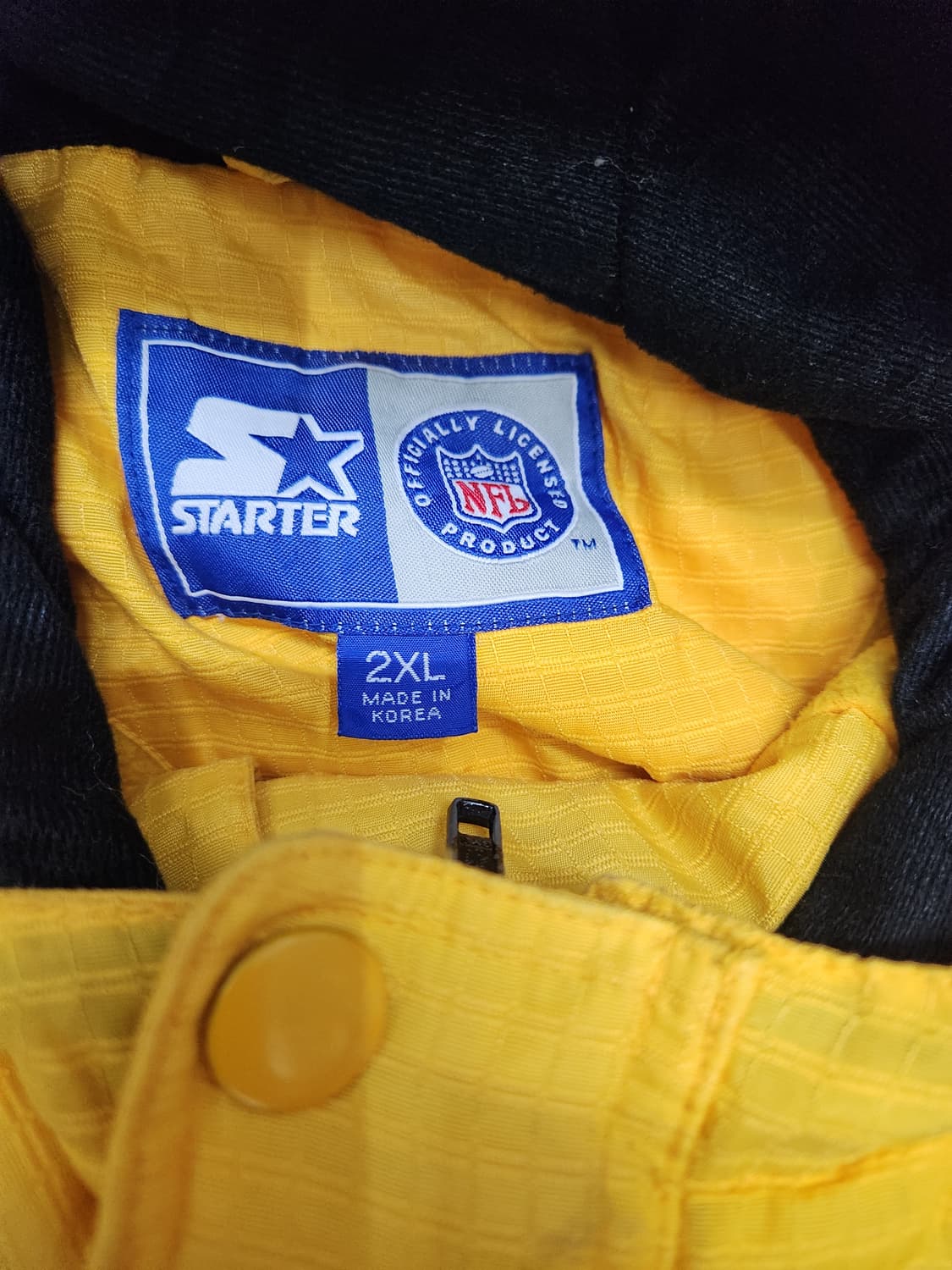 90s 올드스쿨 스타터 X NFL 스틸러스 후드 자켓 2XL 상품이미지8