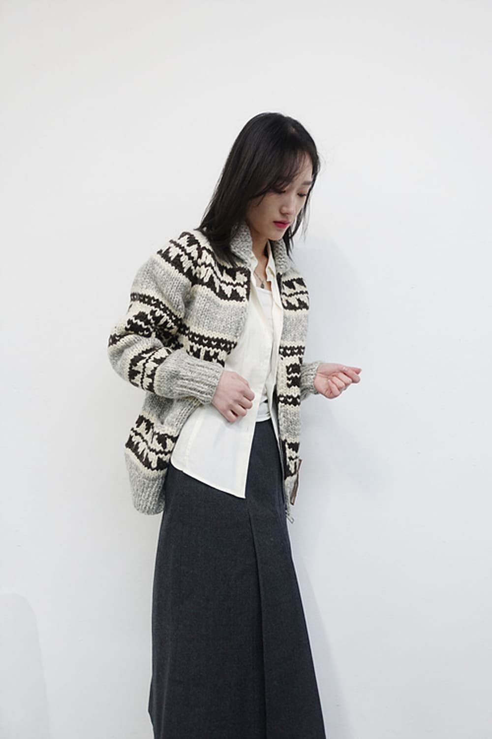 Tuck 코위찬 니트 가디건 자켓 상품이미지4