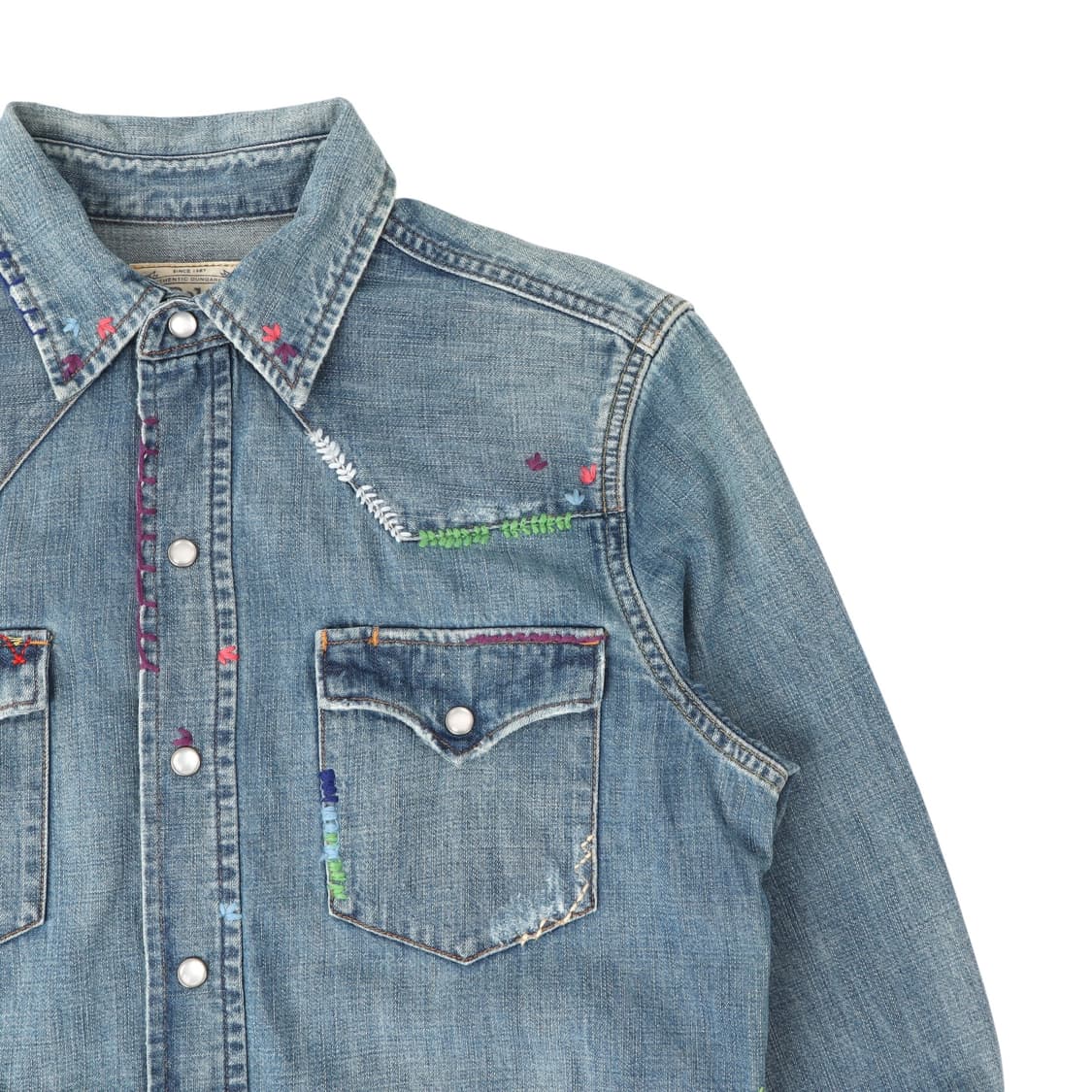 폴로 랄프로렌 웨스턴 샴브레이 데님 셔츠 상품이미지3