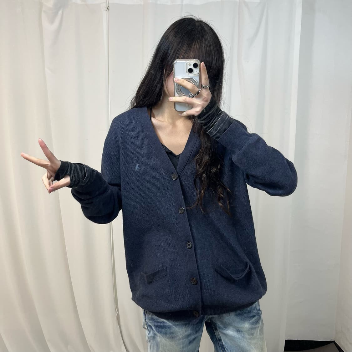 Polo Navy Cardigan 상품이미지2