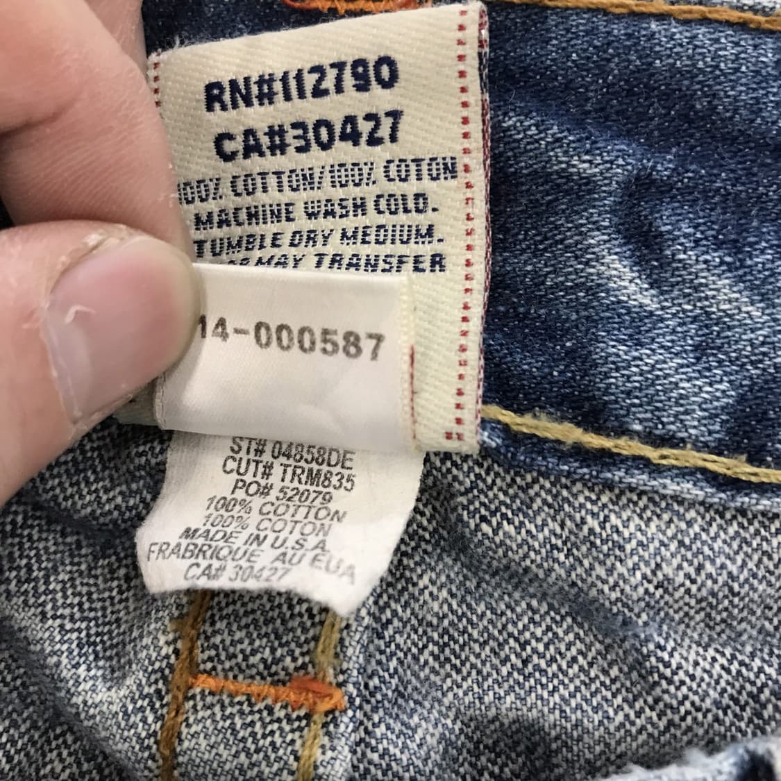 트루릴리전 빌리 백자수패치 부츠컷 청바지 [31인치] 상품이미지6