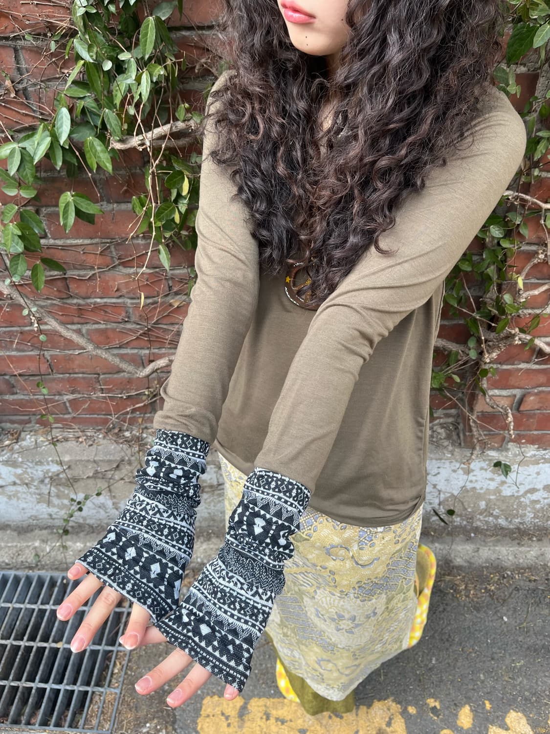 소매 에스닉 패턴 포인트 롱슬리브 상품이미지3