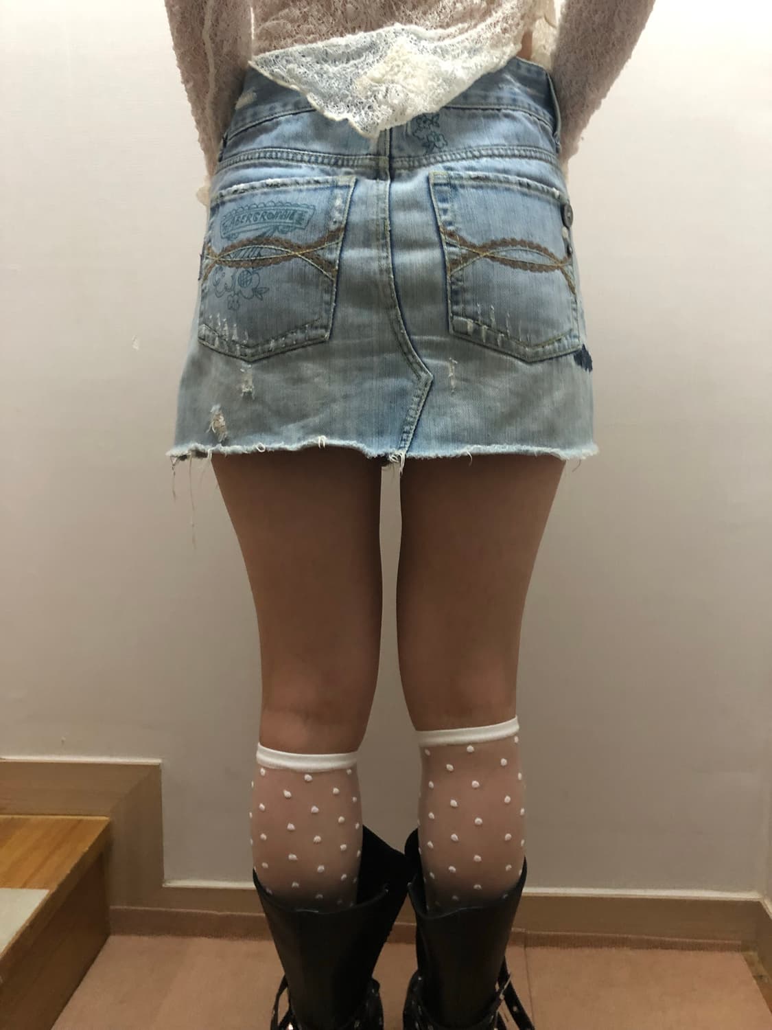 빈티지 아베크롬비 데님 미니 스커트 상품이미지9