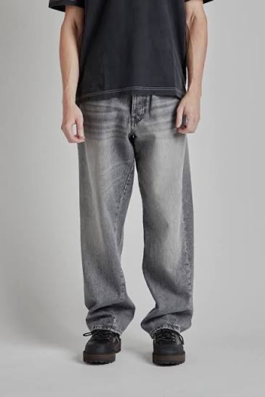 선플라워 와이드 트위스트 데님 블랙스톤 32x32 상품이미지1