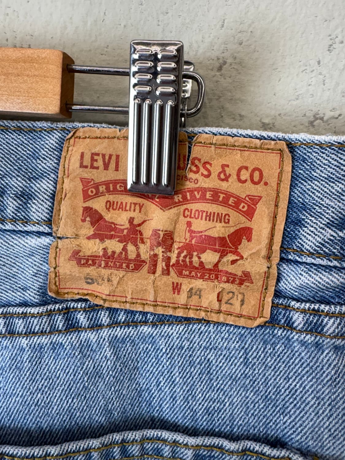 리바이스 505 빈티지 연청 데님팬츠 상품이미지6