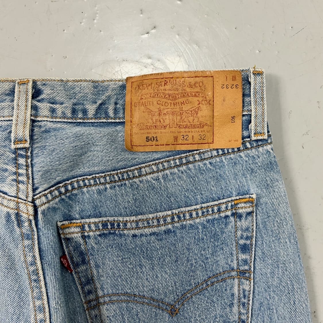 96s 리바이스 501 페인팅 자수 데님  상품이미지7