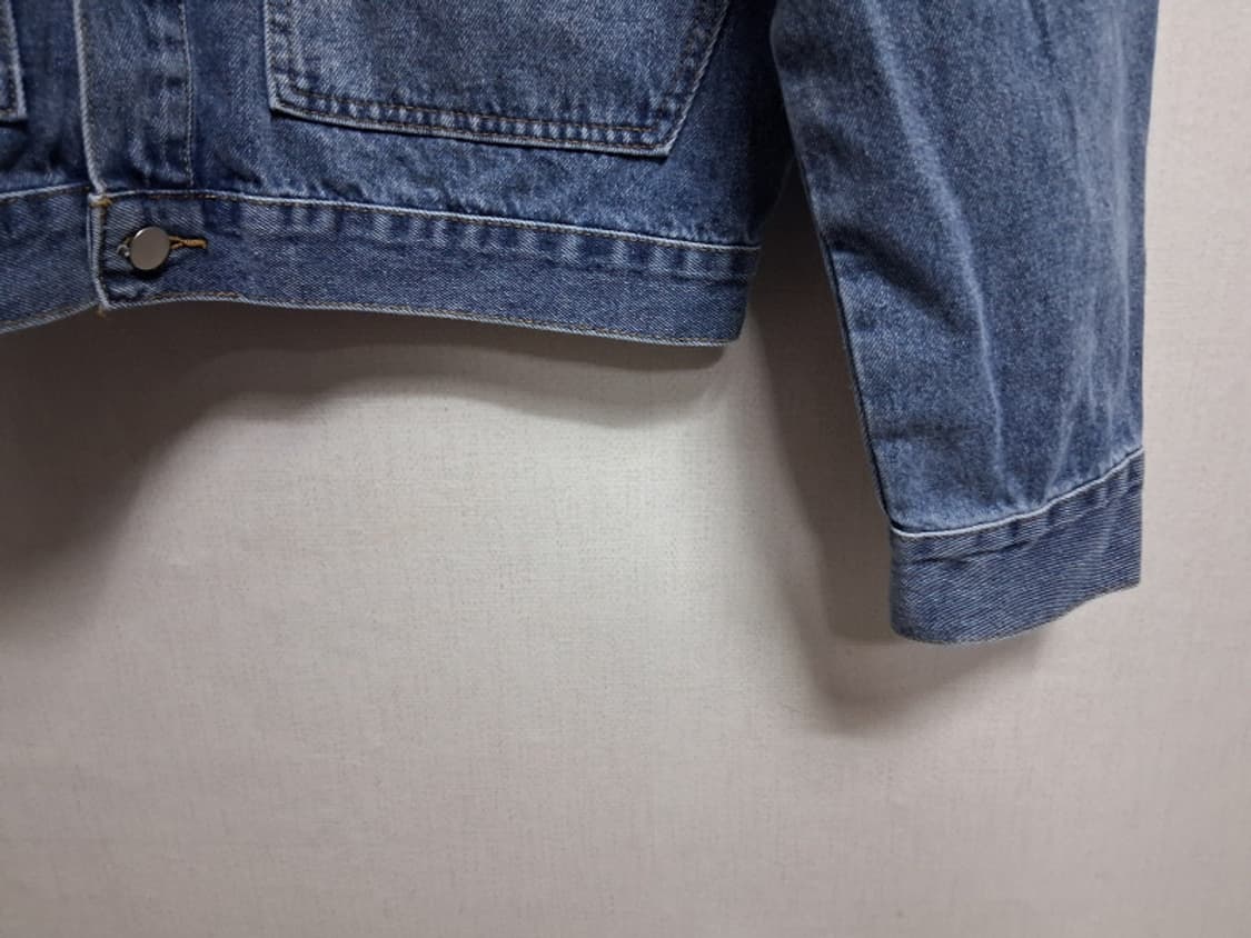 제품 남성 위싱블루  루즈핏 크롭 데님쟈켓 적당한 크롭 100까지 새거
 상품이미지5