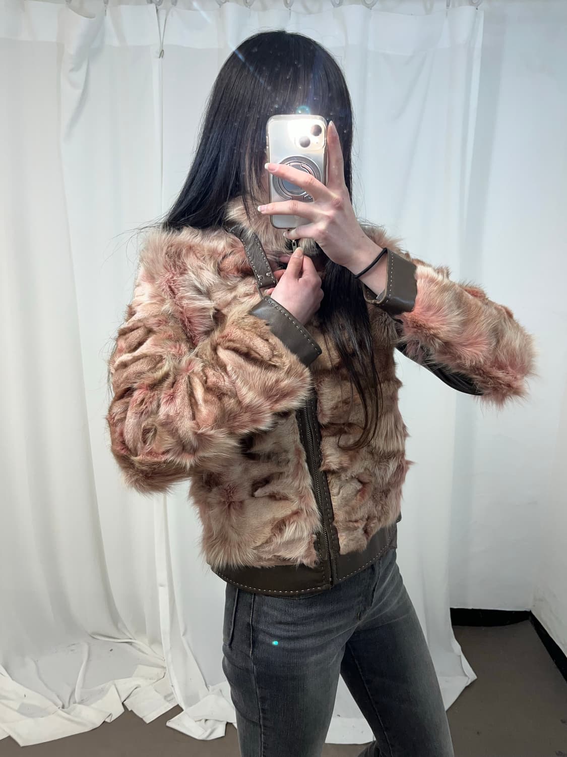 핑크 폭스퍼 자켓 (양가죽 / 폭스퍼)  상품이미지5