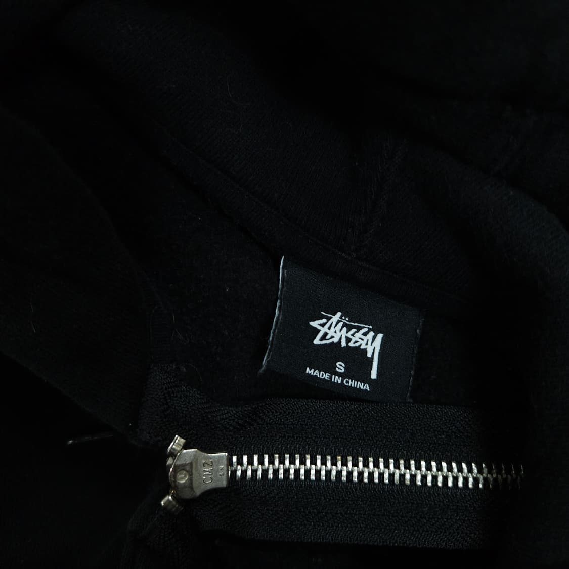 스투시 베이직 후드 집업 S 블랙 상품이미지5