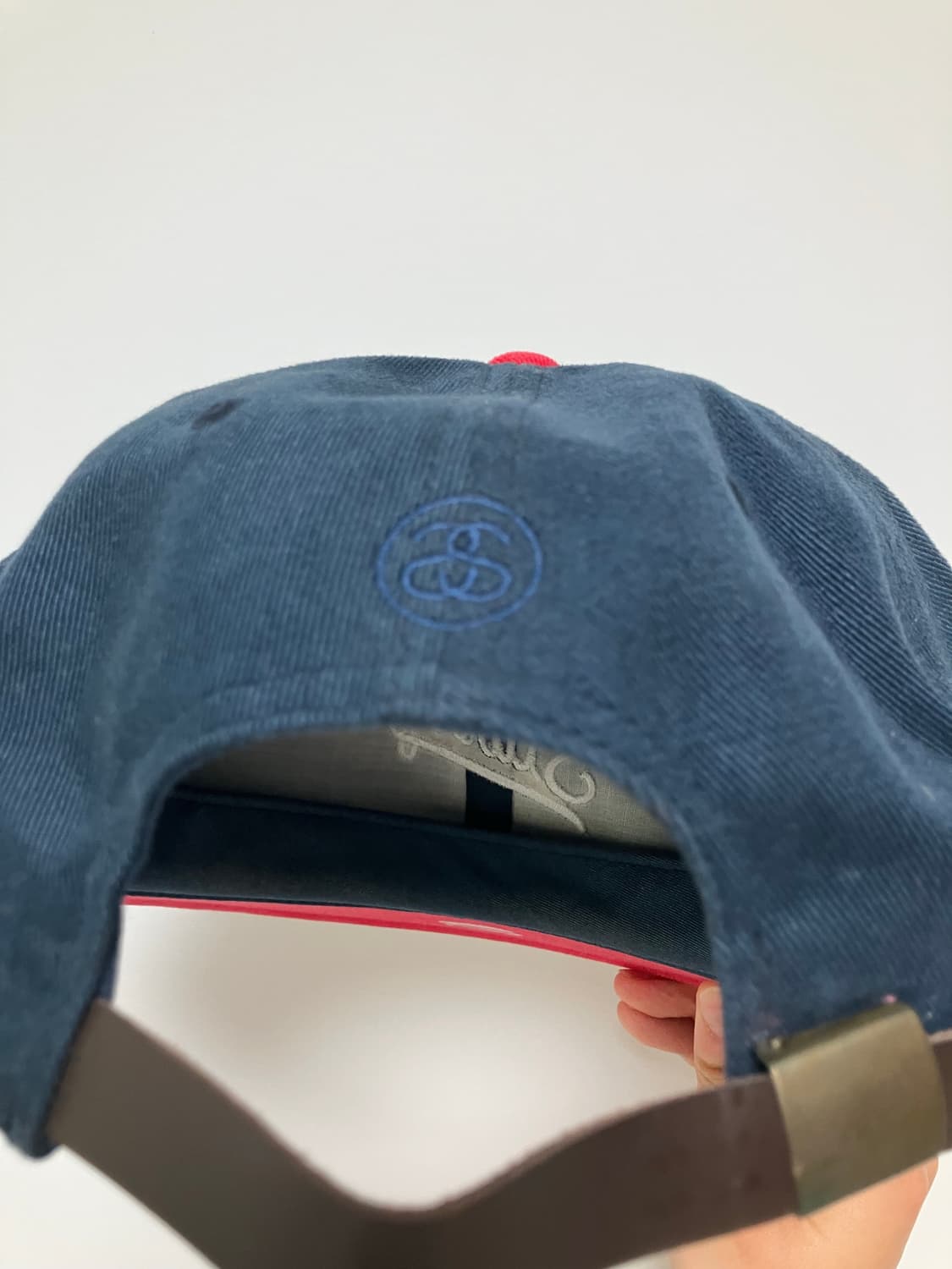 스투시 투톤 6패널캡 캡 모자 블랙 레드 상품이미지4