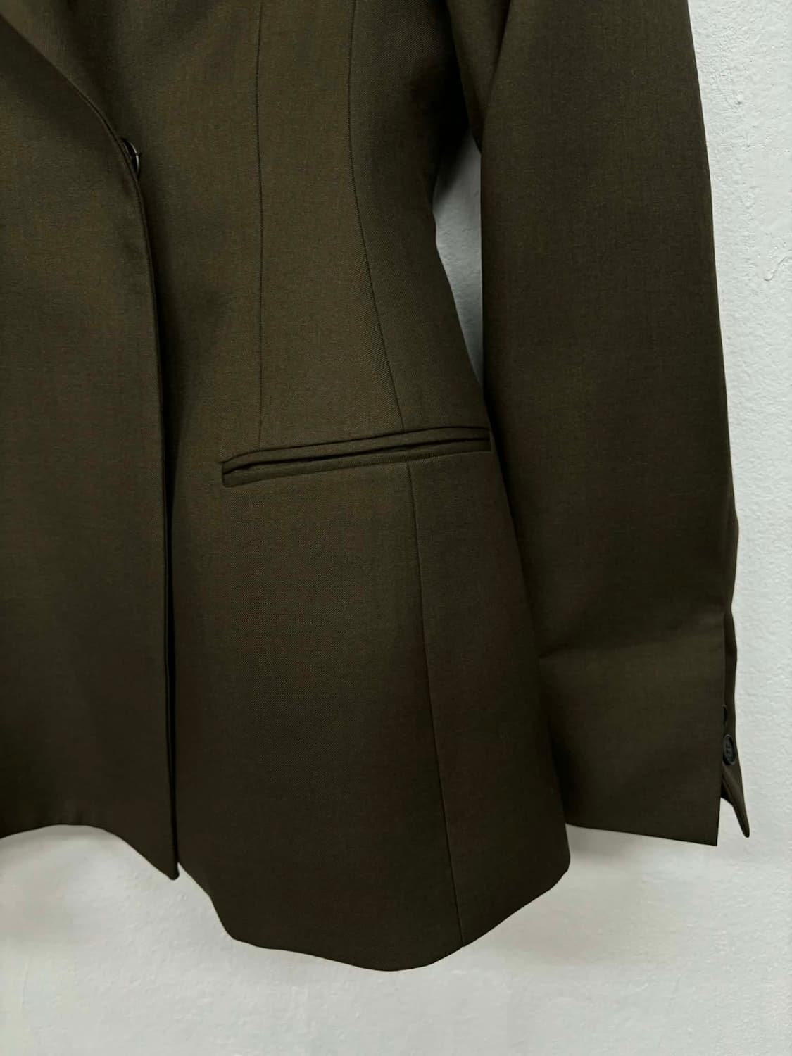 [M] 브론 BRONN 시그니처 아워글래스 브라운 싱글 자켓 택채새상품 상품이미지4