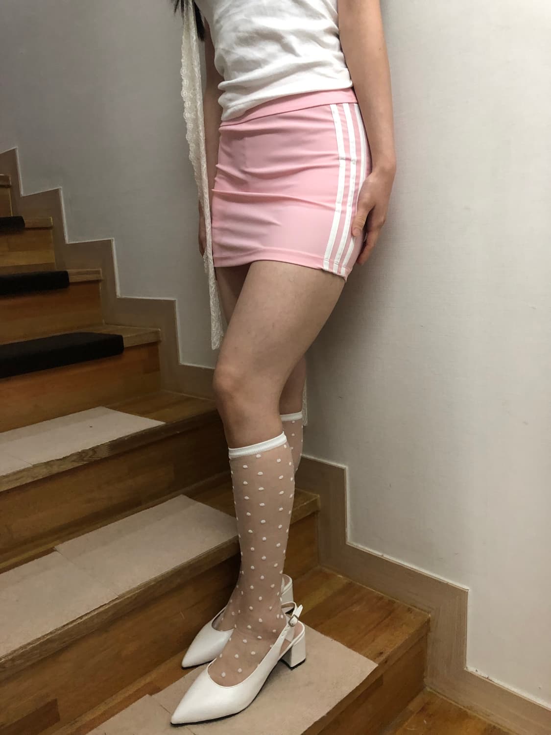 빈티지 아디다스 핑크 미니 스커트 상품이미지8
