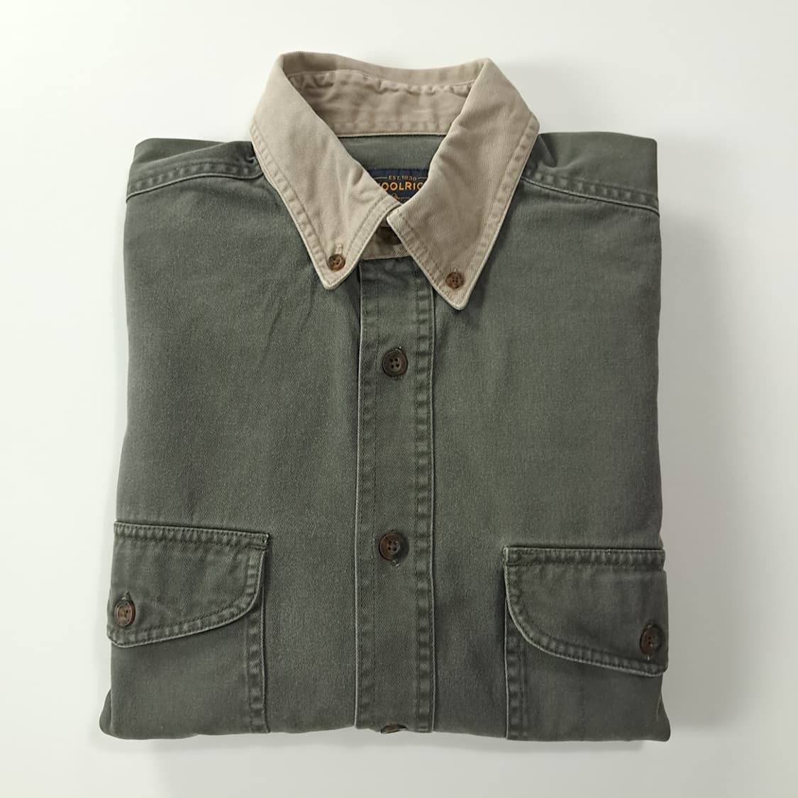 CK385 M 울리치 90s 엘보우패치 카키그린 칼라 셔츠 남방 상품이미지9