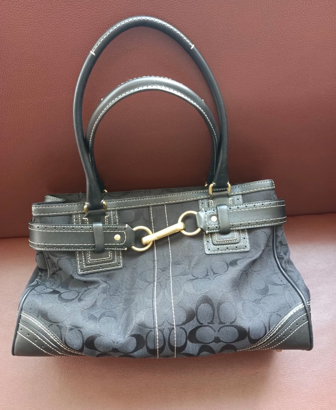 코치 블랙 시그니처 토트백 / 코치 가방 / 코치 빈티지백 / 코치숄더백 상품이미지4