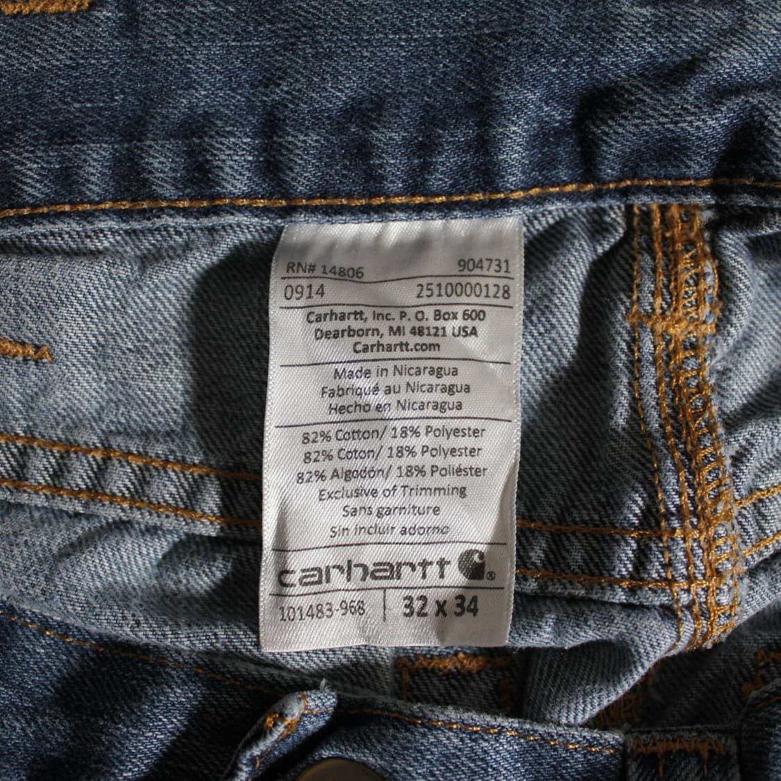 Carhartt 칼하트 101483 중청 워크데님  상품이미지6