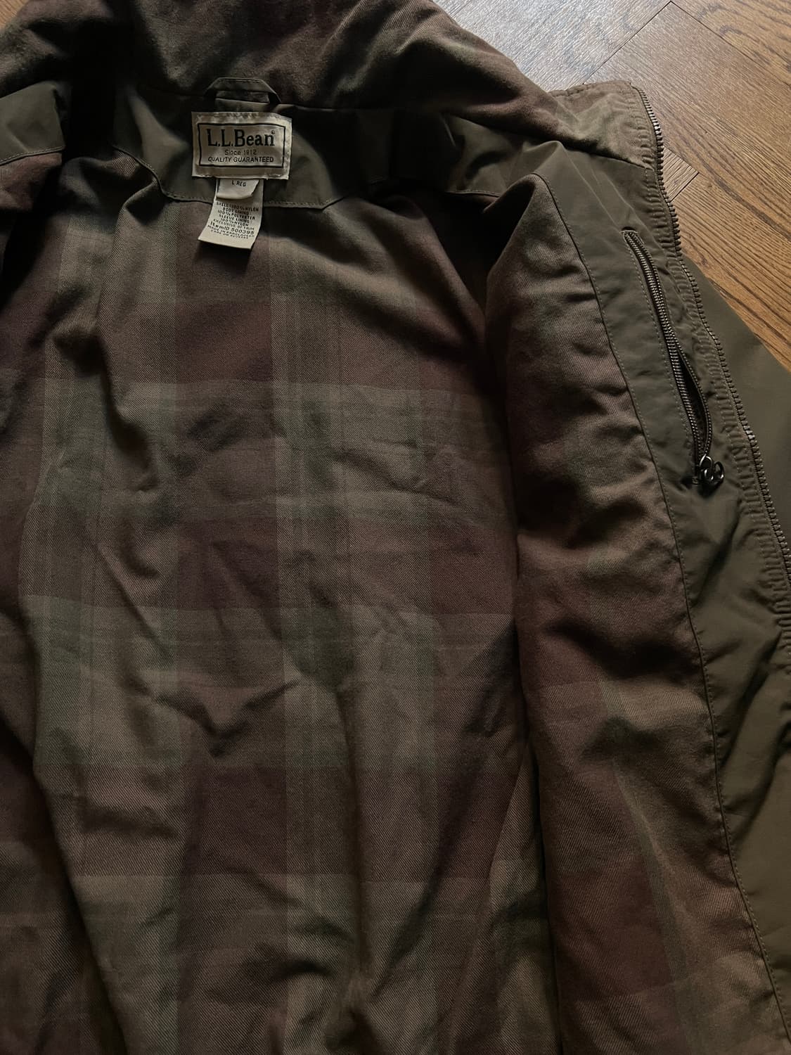 [L]엘엘빈 USA 카키 나일론 웜업 자켓 상품이미지6