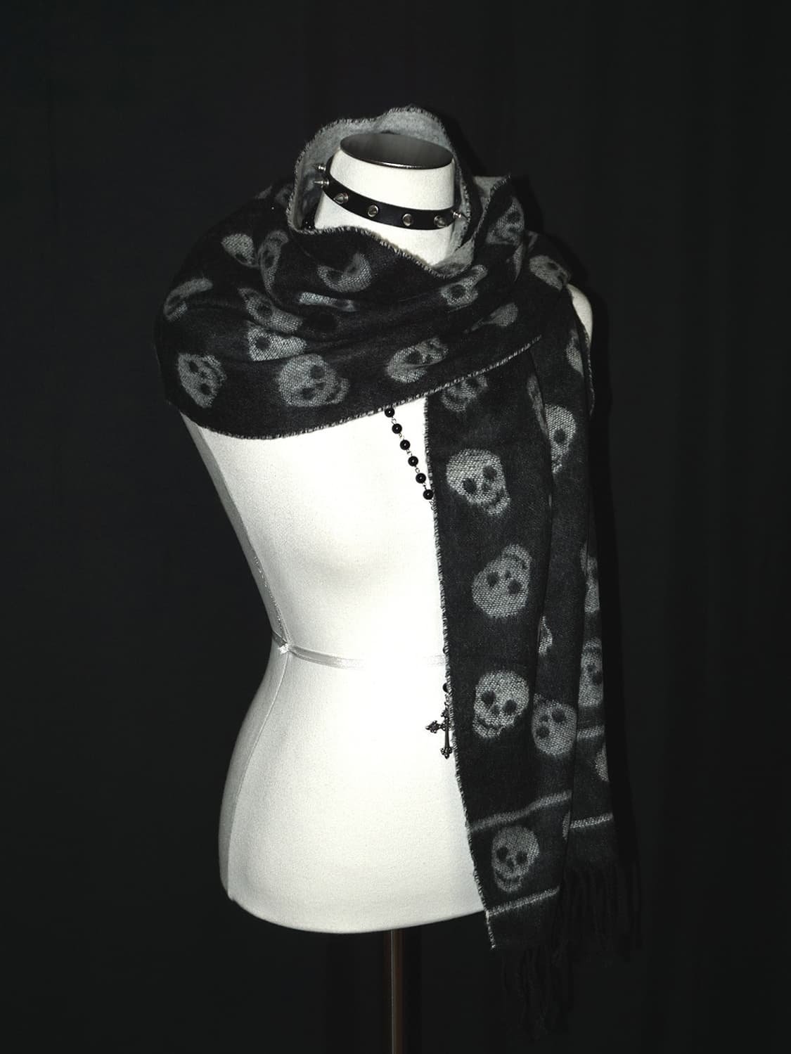 punk skull dot muffler  상품이미지2