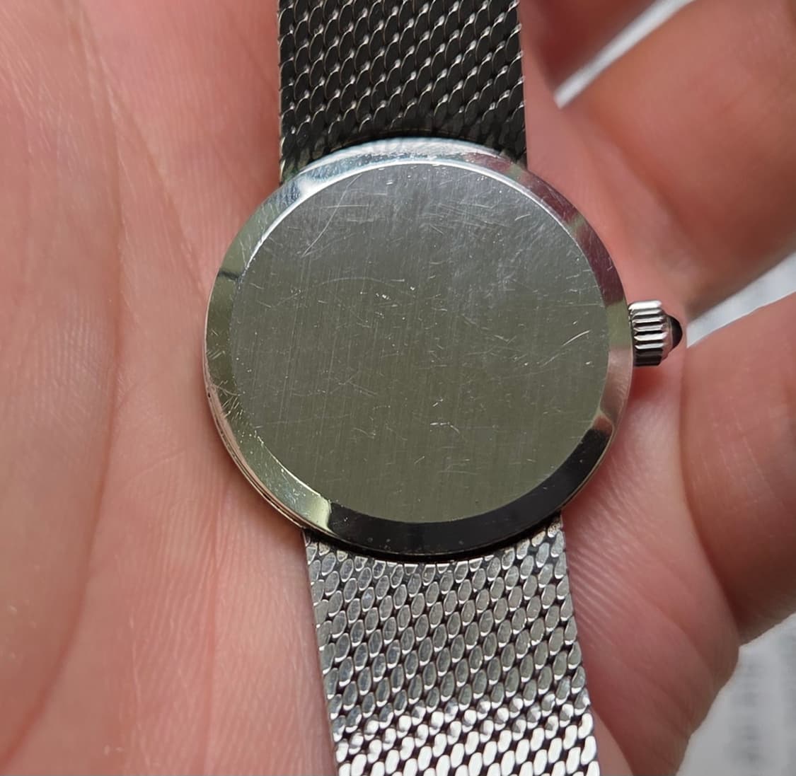 레어] 빈티지 오메가 드빌 네이비청판 실버스틸 여성용 오리지널 브슬 ve 상품이미지8