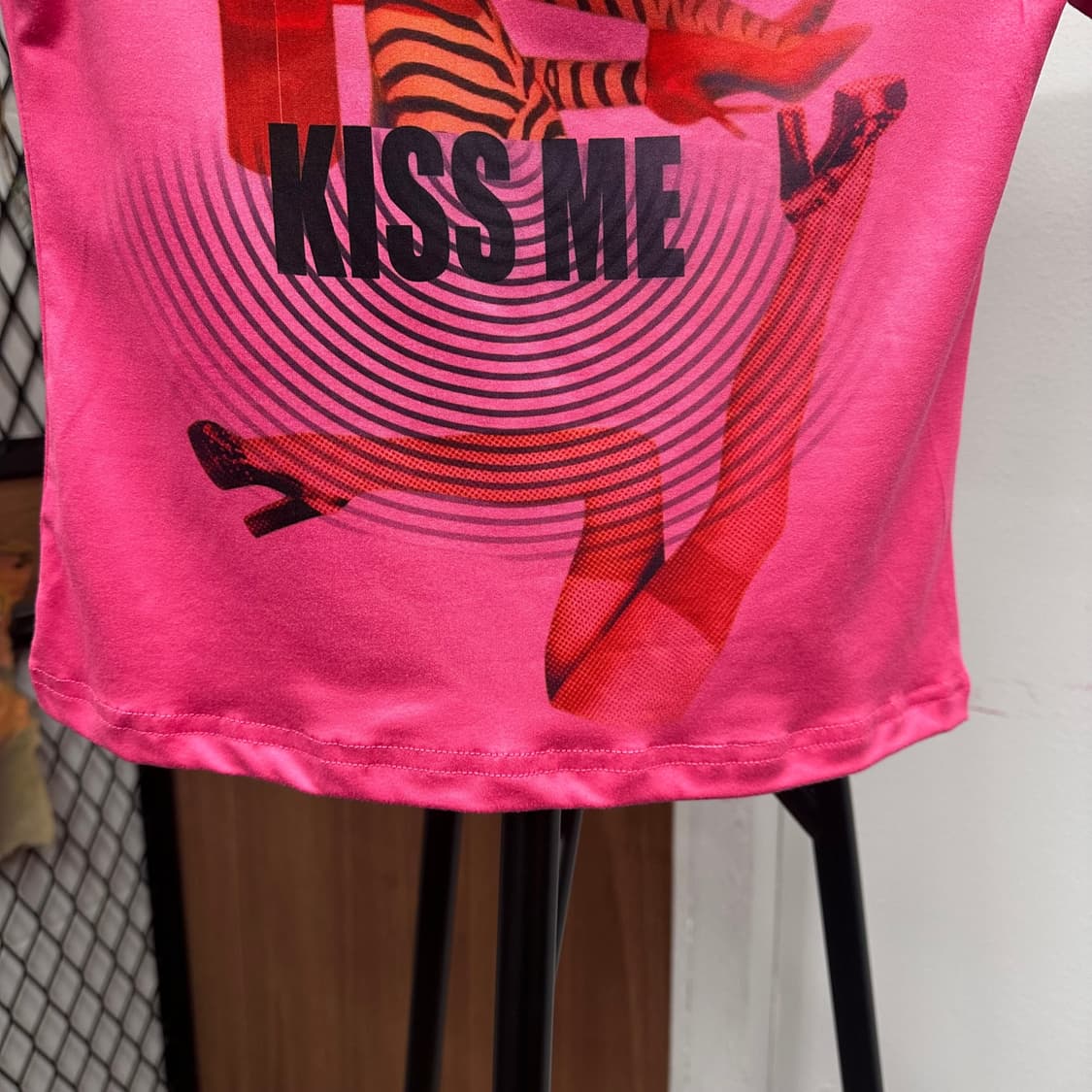 Hot Pink Reprint Collar T-Shirt  상품이미지5