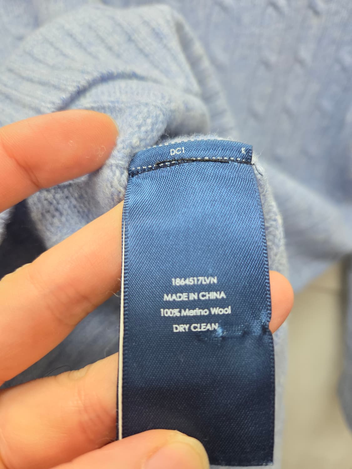 폴로 메리노울 꽈배기 니트 상품이미지4