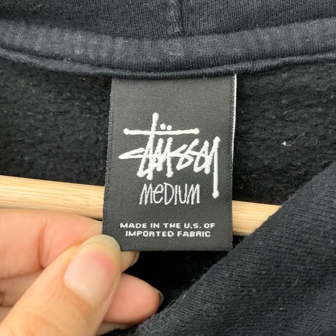 스투시 블랙 백빅프린팅 후드티 상품이미지6