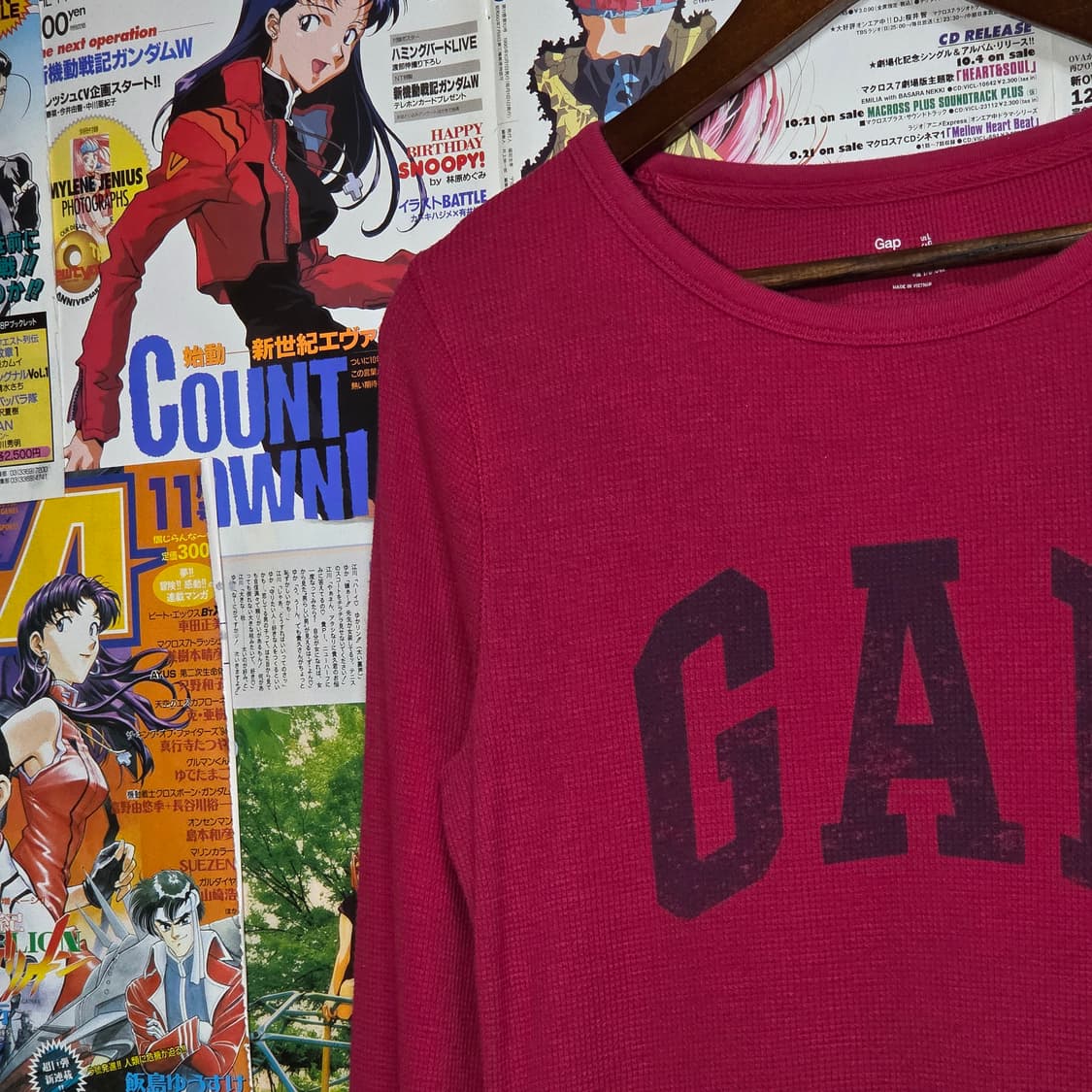 갭 핑크 와플 롱슬리브 쭉티 상품이미지2