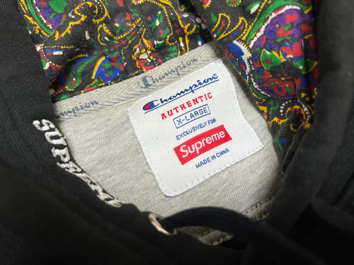 슈프림 챔피온 페이즐리 후드 XL 상품이미지4