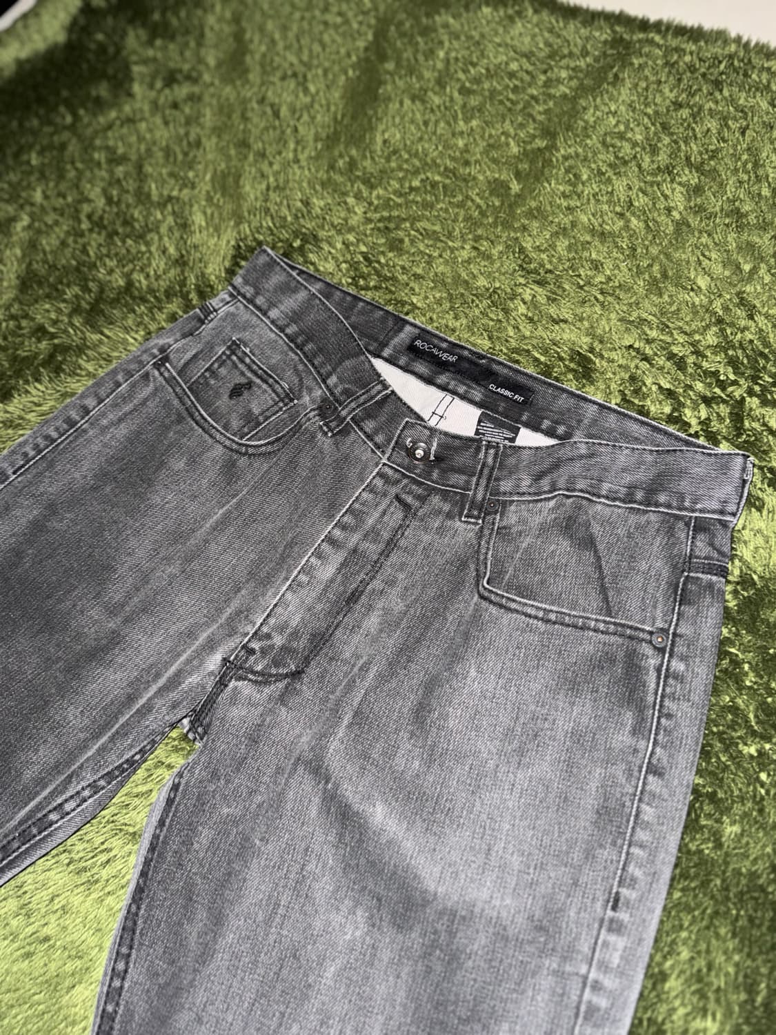 [34] Roca Wear 로카웨어 빈티지 워싱 텍스쳐드 데님 팬츠 상품이미지2
