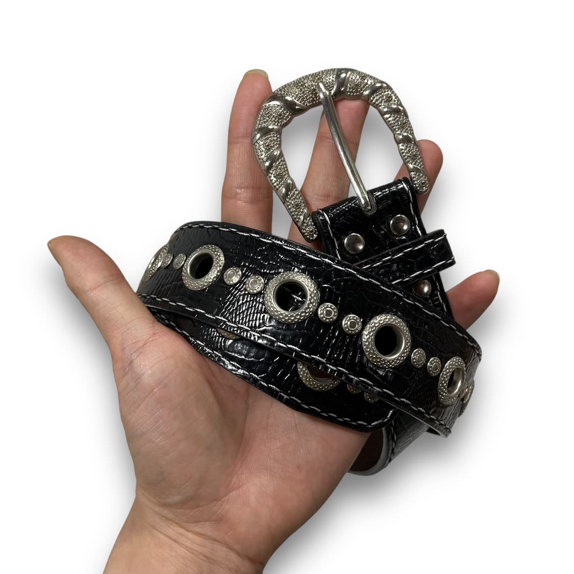 Rock Chic lizard double ring Belt 상품이미지2