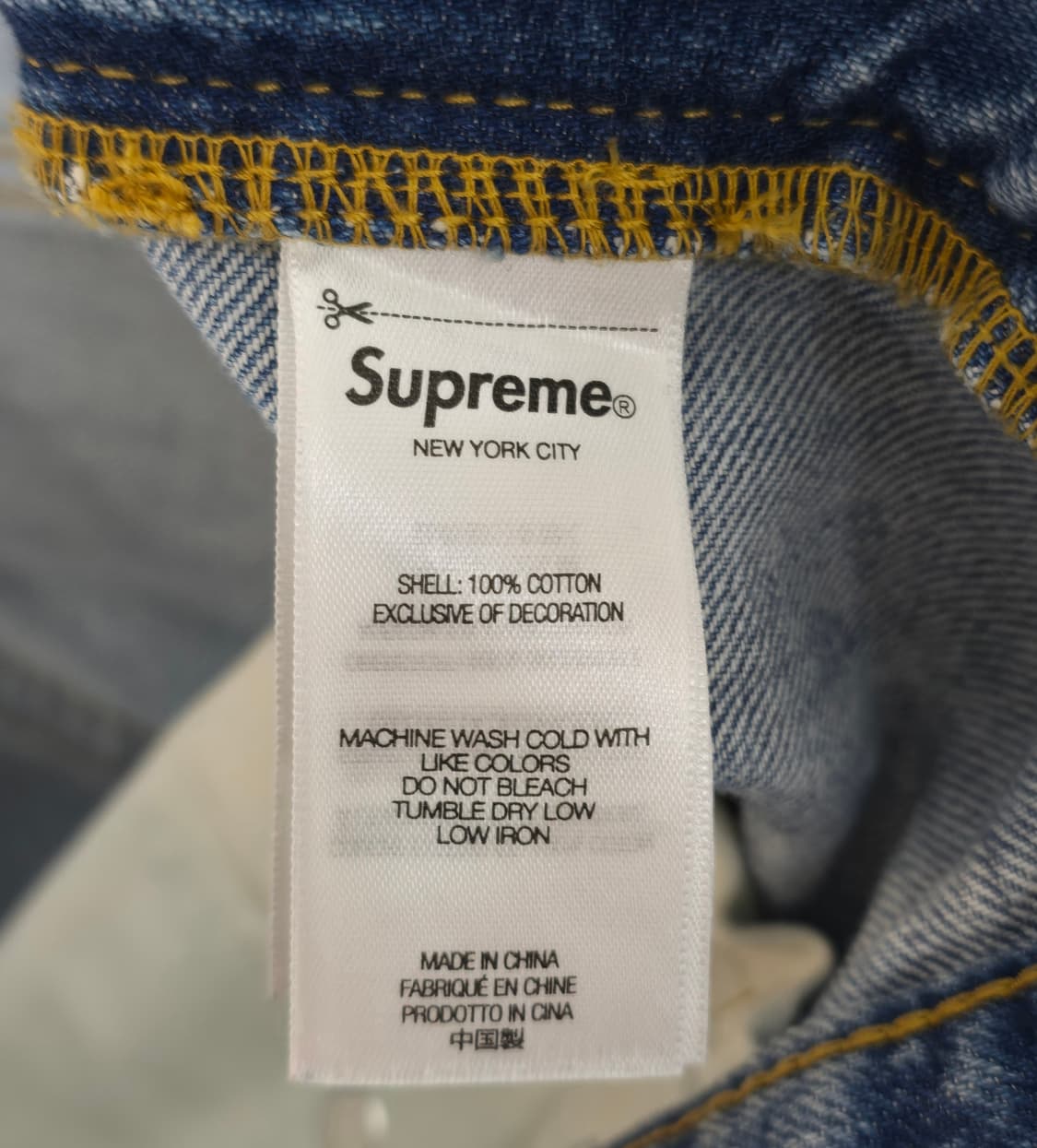 (32) 25fw 슈프림 배기 진 워시드 인디고 팬츠 상품이미지3