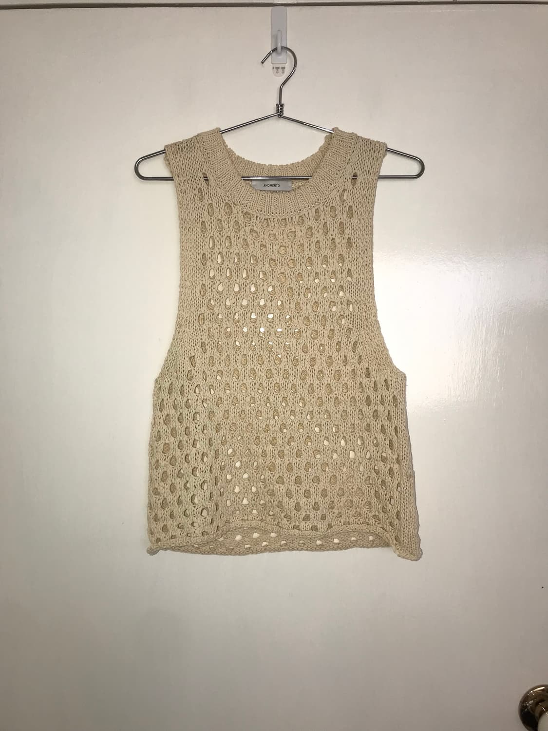 AMOMENTO Ecru Sleeveless Knit Top 상품이미지4