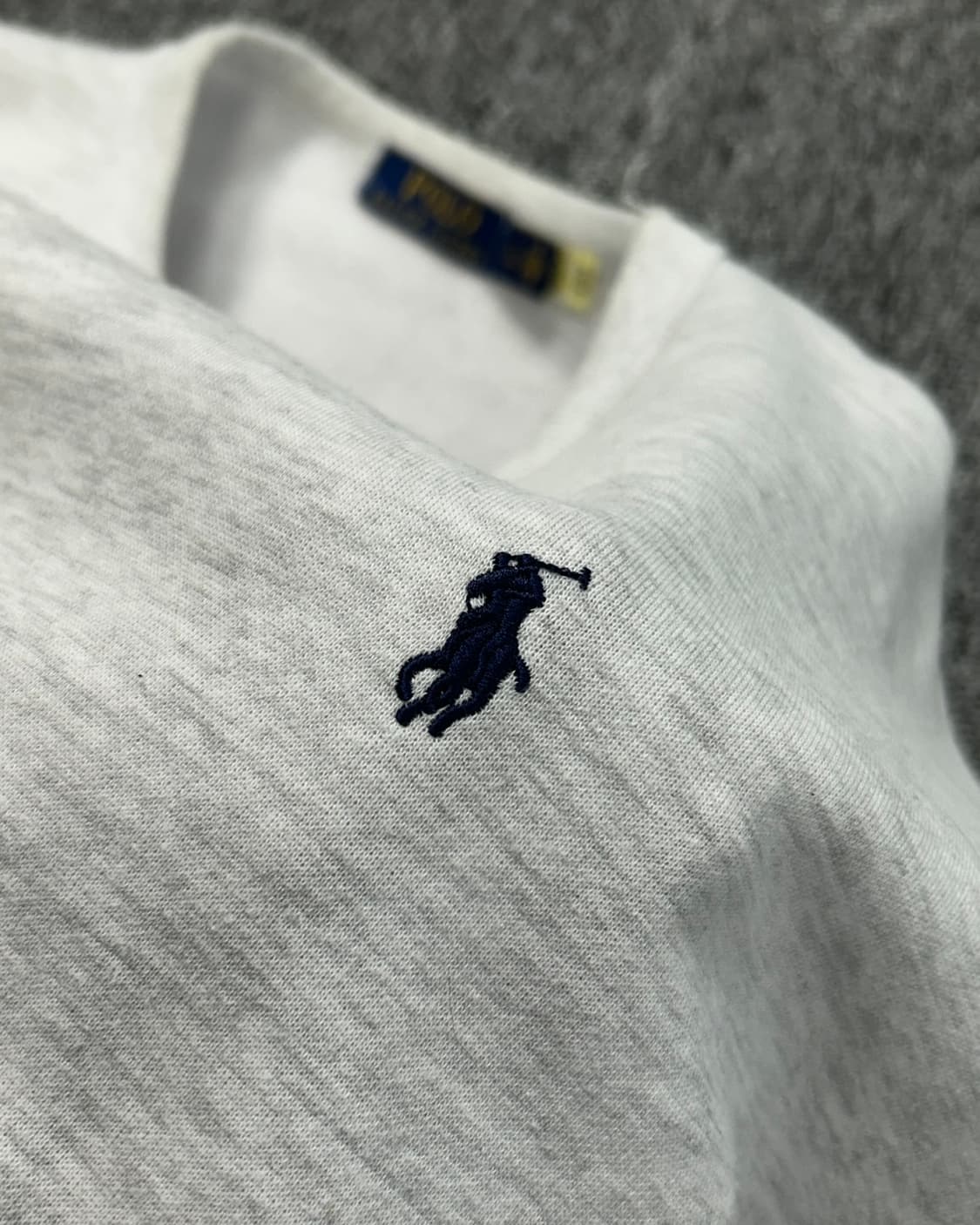 폴로 랄프로렌 멜란지 그레이 기모 맨투맨  상품이미지4