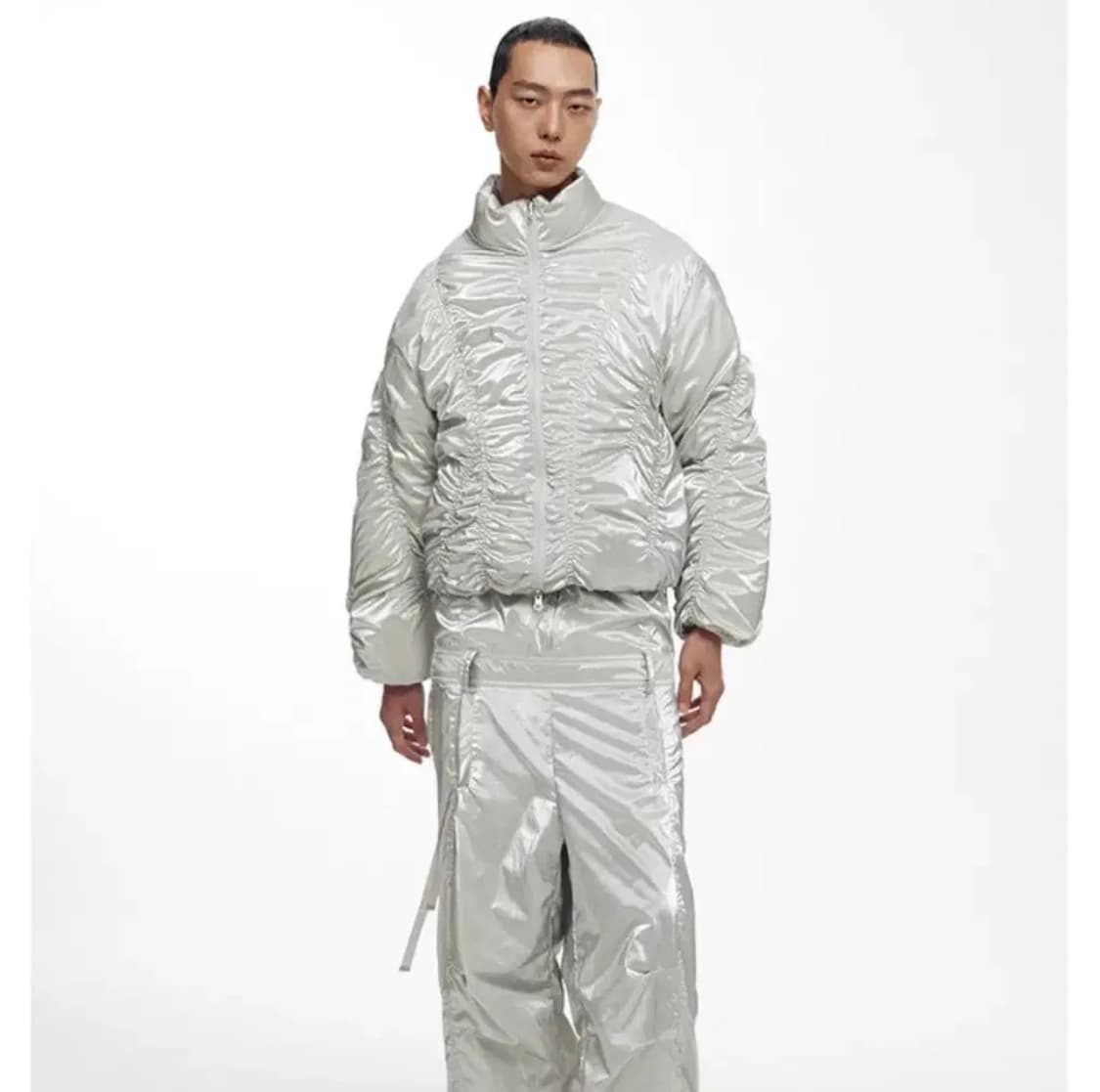 Nache 나체 글레어 리버시블 패딩 실버 유니섹스  상품이미지3