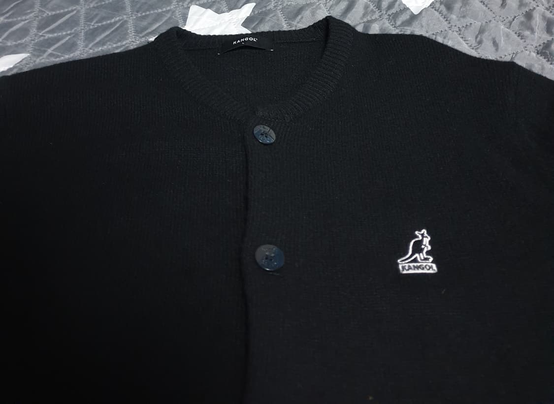 캉골 브리즈 라운드 울 가디건 블랙 (L) 상품이미지2