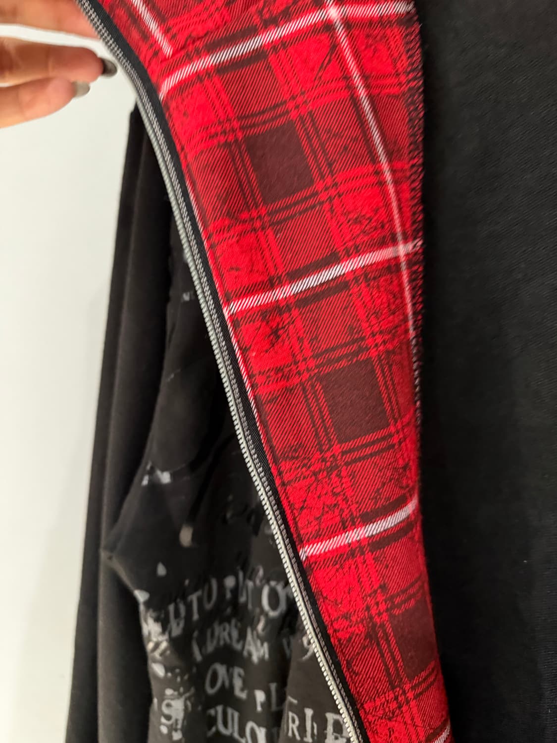 punk printing check point hood zip-up 상품이미지9