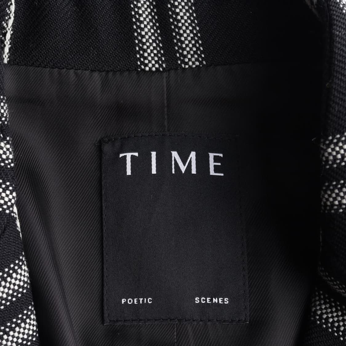 [S]타임 울100% 블랙 체크 아이비리그 싱글브레스티드재킷
 상품이미지6